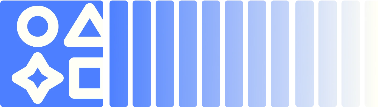 Formes graphiques illustrant la création de contenu publicitaire