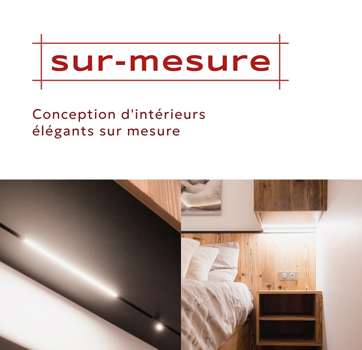 Visuel publicitaire créé pour Sagence, conception d'intérieurs élégants sur mesure